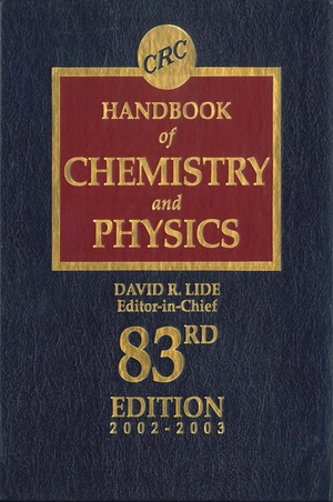 Handbook of chemistry and physics: a ready-reference book of chemical and physical data